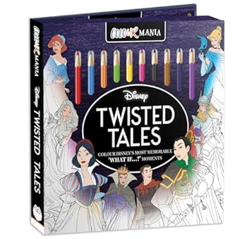 Paperback Disney: Twisted Tales Colourmania (Colouring Book and Pencil Set) Book
