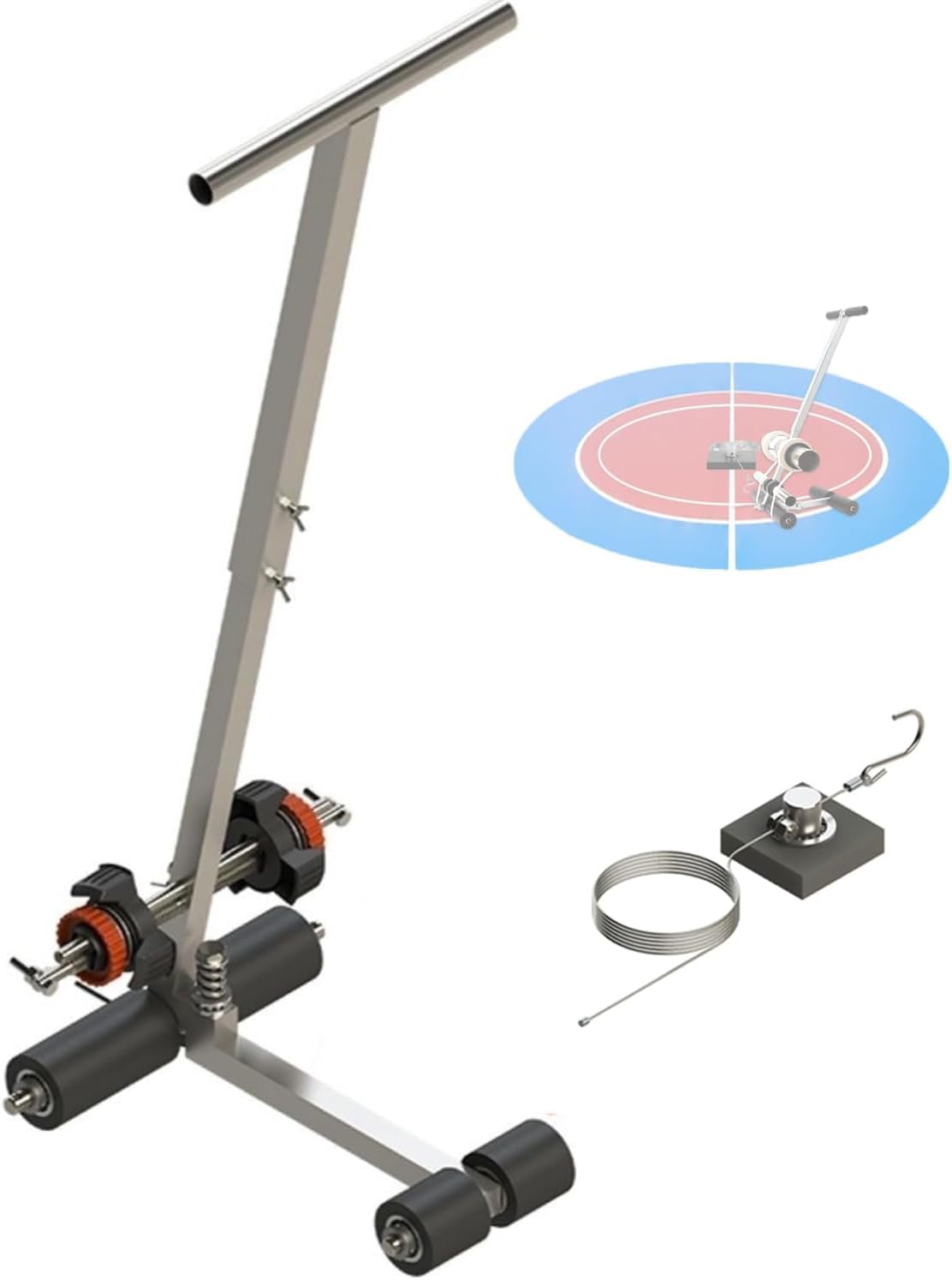 Multifunction Line Marking Machine, Playing Field Line Striping Machines, with Circle Kit, 55-80cm Handle Height Adjustable, Spacing 3-15cm, for Concrete, Asphalt, Road Warning