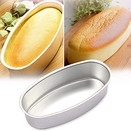 Etsamor 2Pcs 8 Inches Oval Cheese Cake Mold Non-Stick Bread Loaf Mold (Aluminum) Baking Bakeware For Home Kitchen Oven And Instant Pot Baking #TOP3