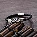 MEONFY To My Man Bracelet, Personalized Dual Name Infinity Leather Bracelet, Custom Name Stainless Steel Braided Cuff Bracelet for Men, Jewelry Gift for Xmas/Birthday/Anniversary