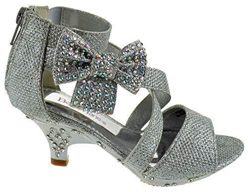 Belle Marie Ponce 10 Little Girls Glitter Rhinestone Heeled Dress Sandals2