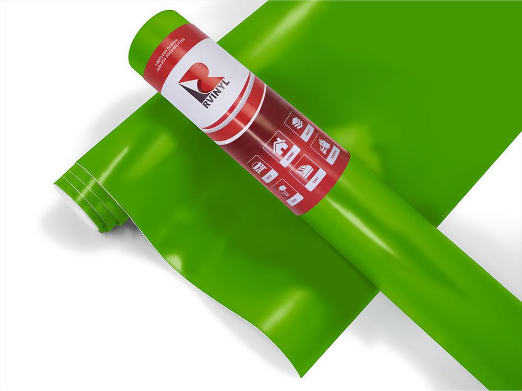 3M 2080 Series S196 Satin Apple Green - 5ft x 1ft - Dual Cast Car Wrap Vinyl Film and Controltac Air Release Adhesives - Bubble Free Sheet Roll for