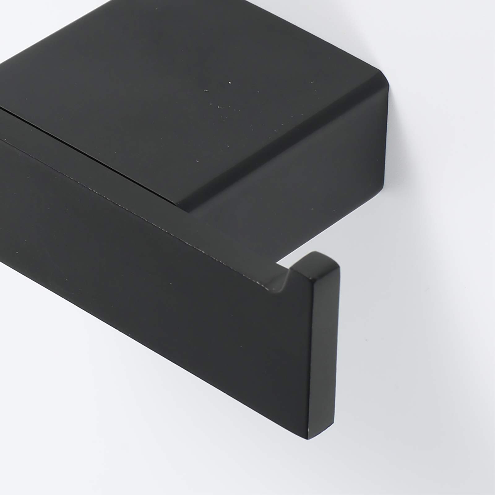 Handtuchhaken Schwarz Kleiderhaken Doppelhaken Wandhaken 304 Edelstahl Mantelhaken, Doppelt Garderobenhaken für Küche, Büro, Bad, Schraube Installation,4 Hooks