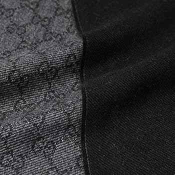 GUCCI グッチ ウール ＧＧ柄 総柄 ブラック マフラー リバーシブル Amazon | GUCCI グッチ 402093 4G200 1168 ウール リバーシブル