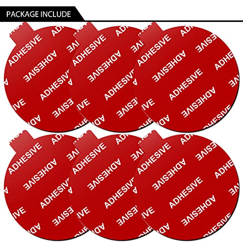 AZXYI 6 PCS Windshield Mount Adhesives for Suction Cup Mount, 80mm(3.15 inches) Circle Double-Sided Sticker Pads for Dashboard Mounting Disk and Windshield Camera, GPS, Car Phone Mount