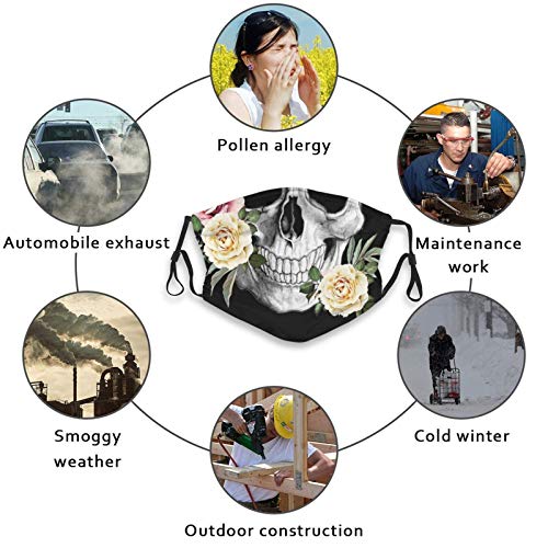 Wrdest Flowers In The Skull Skull Mask Face Mask Fashion Scarf Reusable Balaclavas For Men Women #TOP6