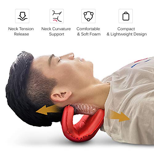 Aliviador de pescoço, Andoer Aliviador de tensão de apoio de pescoço Dispositivo de relaxamento de t