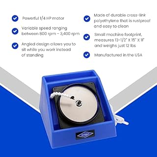 Hi-Tech Diamond 8" Slant Cabber – Lapidary Equipment Cabbing & Flat Lap Machine, Rock Polisher, Stone Shaper, Lapidary Tools, Gemstone Polishing Grinder Kit, Power Tools for Stones – 8 Inch, 115V Only