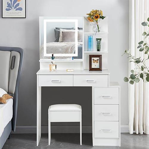 10 Best White Dressing Table And Hollywood Mirror March 2024