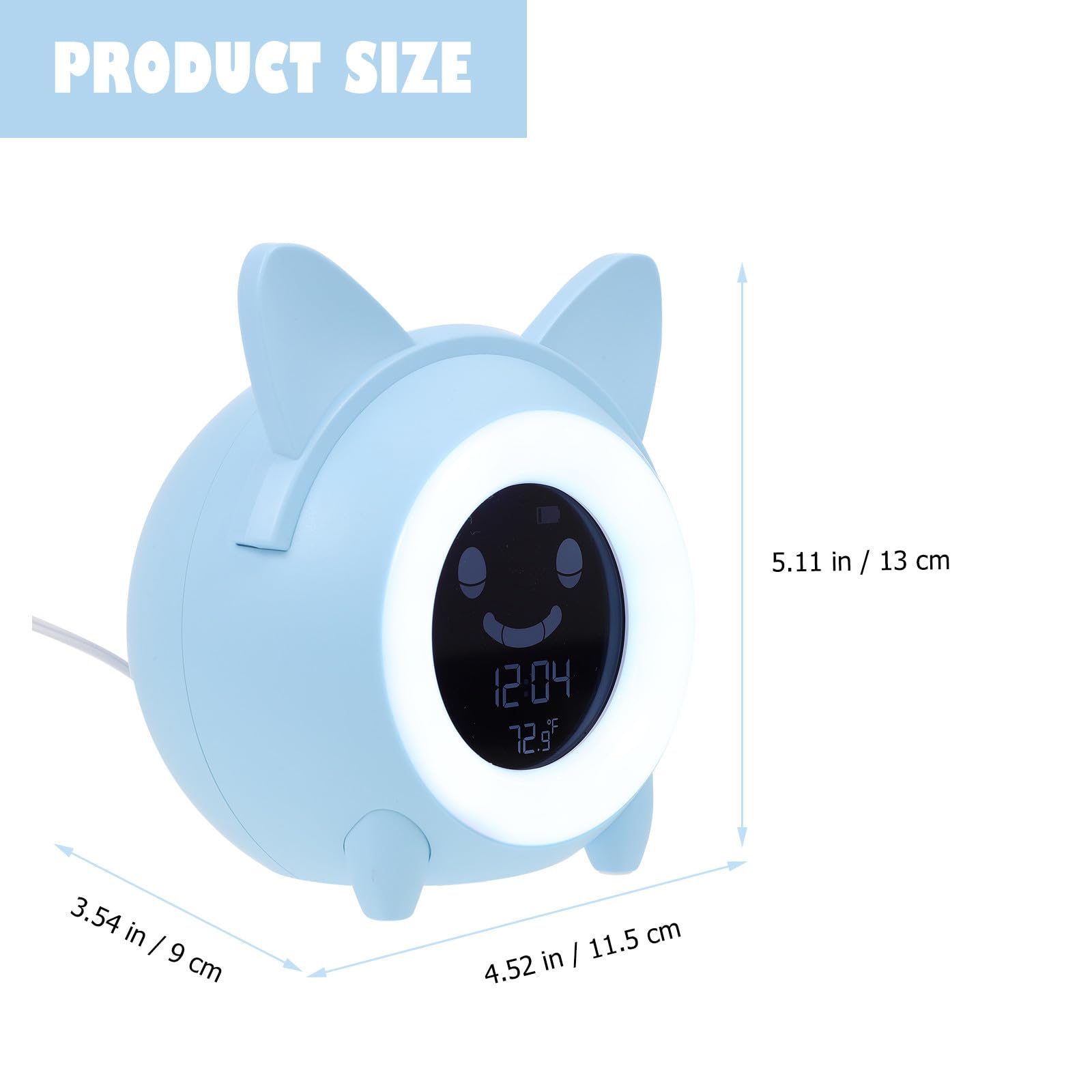 Digitaler Wecker mit Nachtlicht für Schlafzimmer Kreative Weckerlampe aus Kunststoff Blau Einschlafhilfe für Jungen und Mädchen