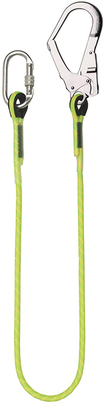 Safetyliftingear Height Safety Rope Restraint Lanyard With Karabiner & Scaffold Hook (1.5Mtr)