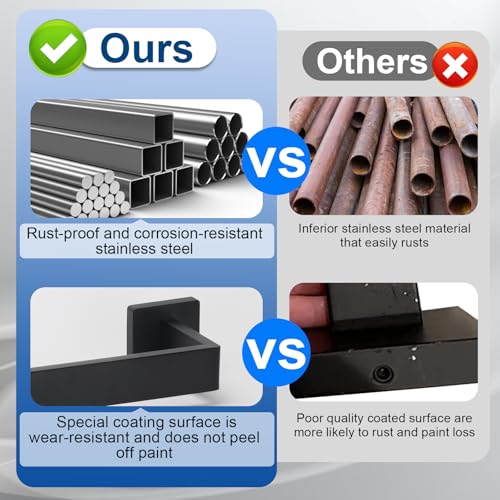 Foto de Juego de accesorios de baño de 15 piezas, juego de accesorios de baño negro mate, toalleros para baño, juego de barra de toallas de baño de 23.6 pulgadas, acero inoxidable, soporte de papel higiénico (imagen 5)