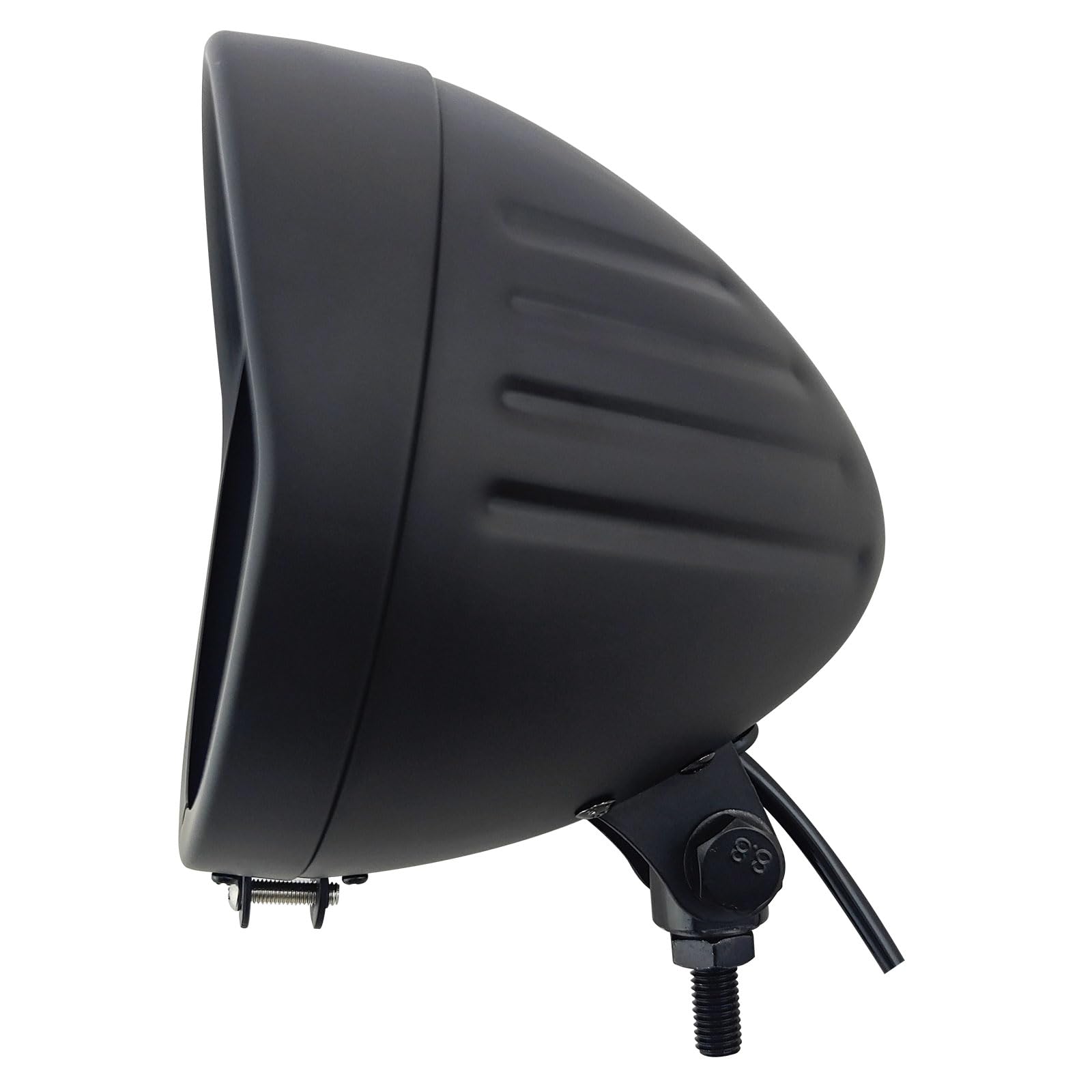 Capa Farol Moto FATECIM - 14.6cm Universal - Harley, Honda, Yamaha - Preto Brilhante