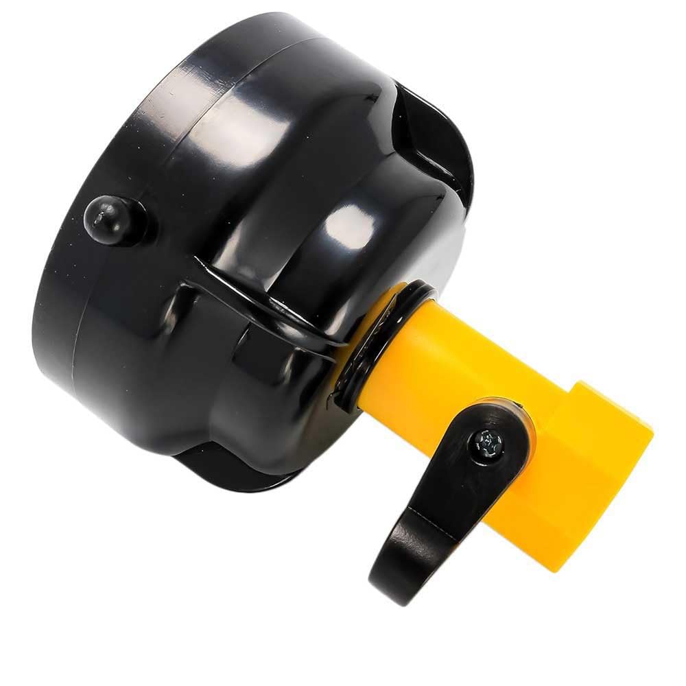 CamcoRV Sewer Hose Rinse Cap | Features a Convenient Shut-Off Valve for Water Flow Control, Firmly Locks onto the RV Sewer Hose Bayonet Fitting, and Rinses RV Sewer Hose Before Storage (39533)