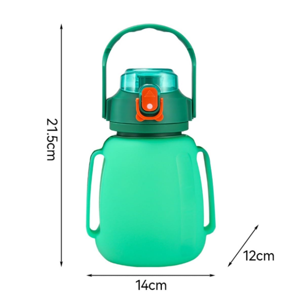 Bottiglia Acqua Bottiglia D'acqua Sportiva Portatile Di Grande Capacità Pieghevole For Pancia Grande In Silicone Borraccia Palestra(Grün)
