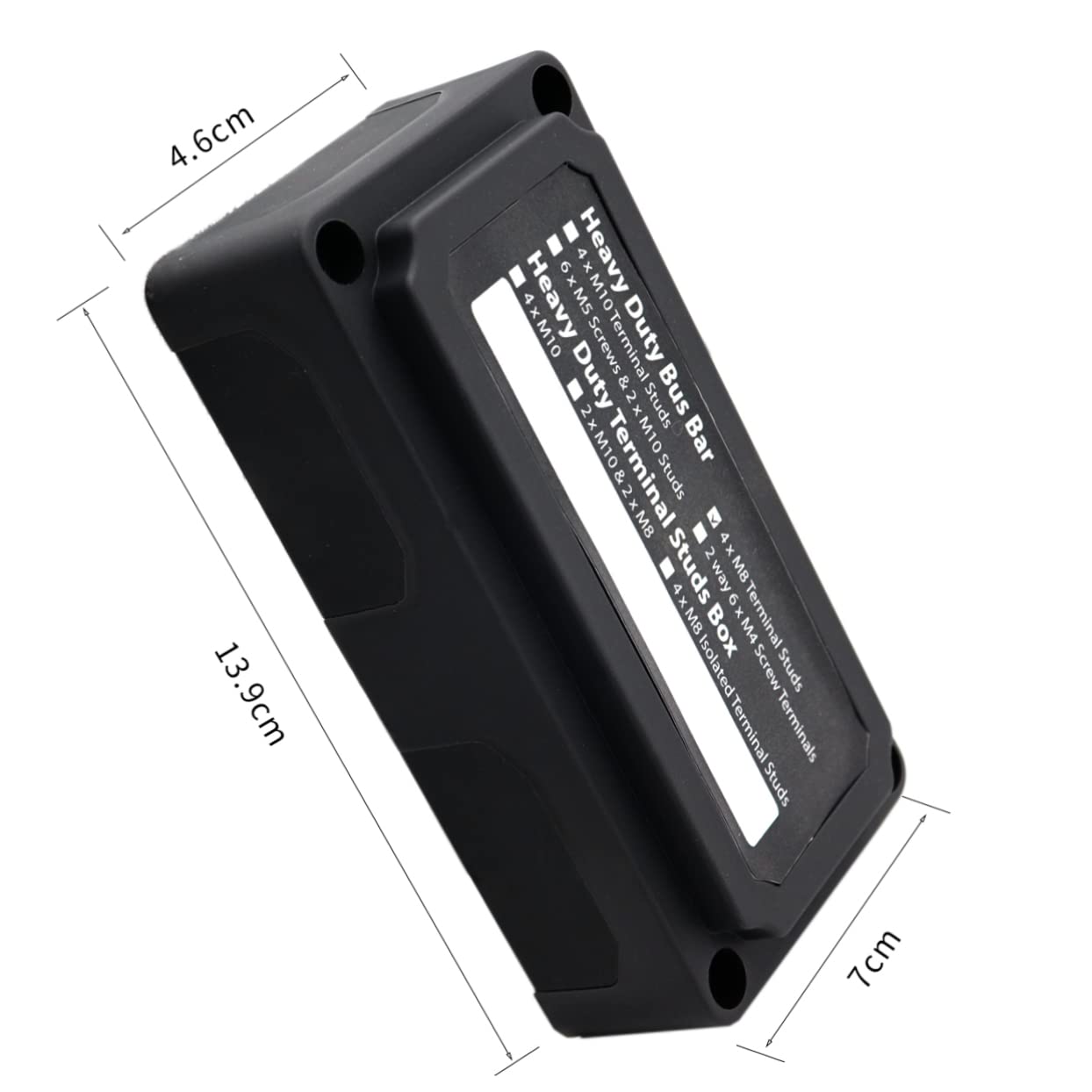 48v Negative Terminal Block Power Distribution Block for Boat Car Rv Truck Glass Fiber Reinforced Nylon
