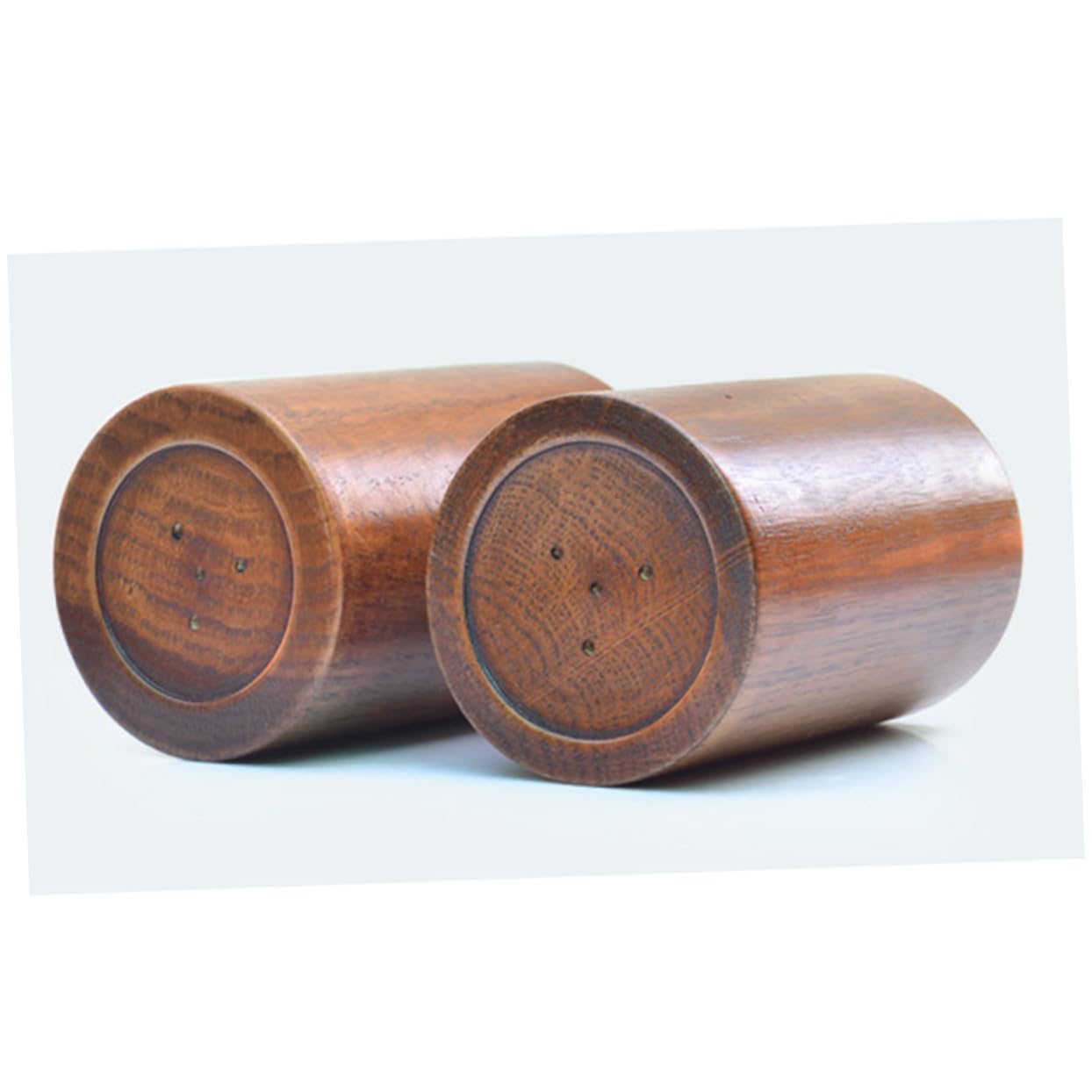 Cabilock Wooden Utensil Holder with Drain Textured Kitchen Storage Container for Spoons Chopsticks and Spatulas Compact Easy to Clean and Lightweight