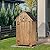 MCombo Outdoor Storage Cabinet, Small Storage Shed with 2 Removable Shelves, Wood Garden Tool Shed with Floor for Patio Yard Lawn, 0733 (Beige)