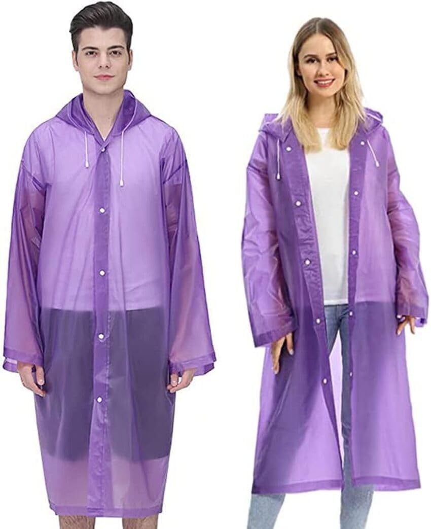 Stylish Unisex Adult Raincoat |Waterproof EVA Rain Coat for Men & Women | Full-Length Raincoat for Monsoon | Perfect for Daily Commute, & Outdoor Use | Easy to Fold & Carry