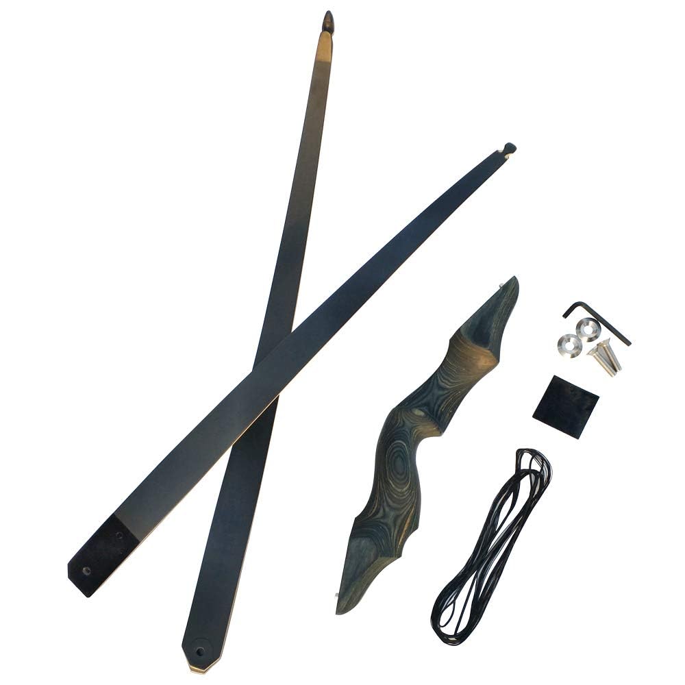 Takedown Arc Classique 60'' Arc Recourbé de Takedown tir à l'arc 30lbs 35lbs 40lbs Tir à l'arc Chasse en Bois Arc à Long Arche Adulte
