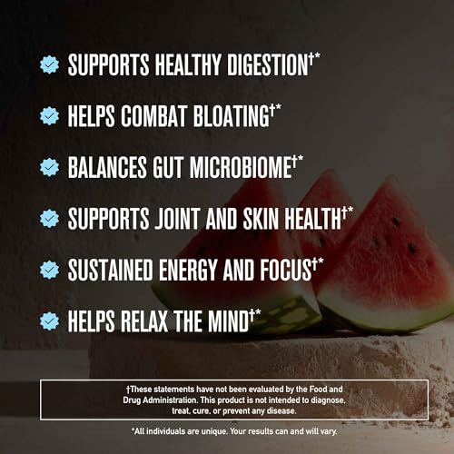 Image of ROUNDHOUSE PROVISION Morning Kick Greens Powder, Watermelon Mint, 3 Pack