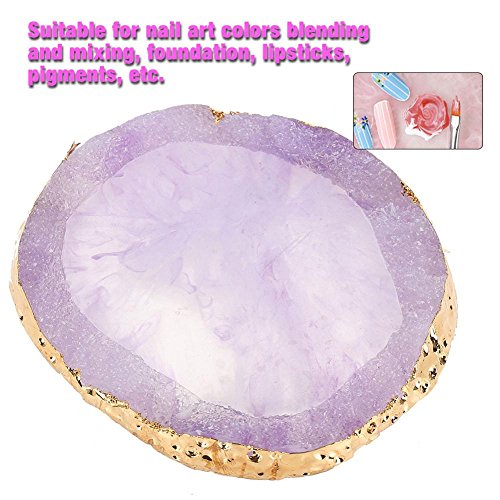 Naturharz Stein Nail Palettes mit Goldrand für Nagel DIY Design Nail Art, Nagellack Make up Pallete Nail Art Polnisch… – Bild 3