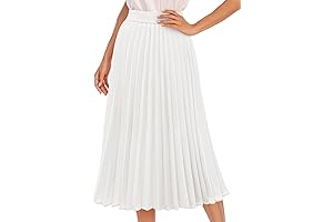 Women's White Summer Pleated Skirts: A Flowy Chiffon Style Statement