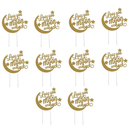 Décoration gâteau mariage love you to the moon pour sceller votre amour en doré