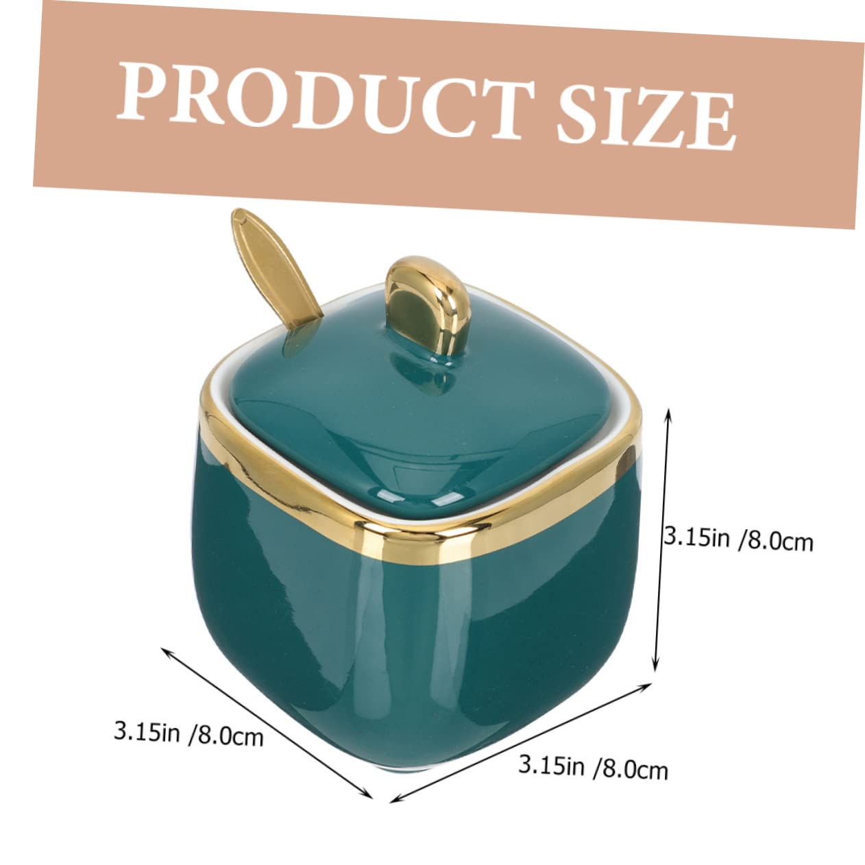 Cabilock 1Set Spice Jar Compact Household Condiment Container with Scoop for Storing Salt Sugar and Spices Elegant Design for Kitchen and Dining