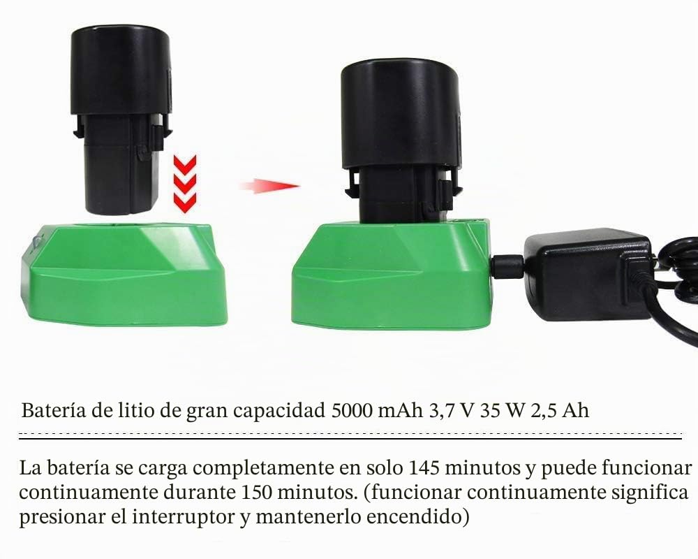 MXBAOHENG Cortador de Tela Industrial Inalámbrico con 1 Batería (5000 mAh) y 2 Cuchillas (A,B) WBT-2 Tijeras Eléctricas para Tela