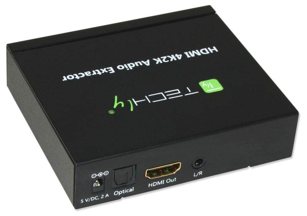 Techly 025749 Estrattore Audio LPCM 2CH da HDMI 4K 60Hz YUV4:4:4 Nero