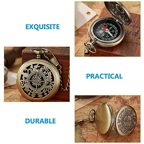 Brújula de bolsillo retro portátil BESPORTBLE miniatura 6