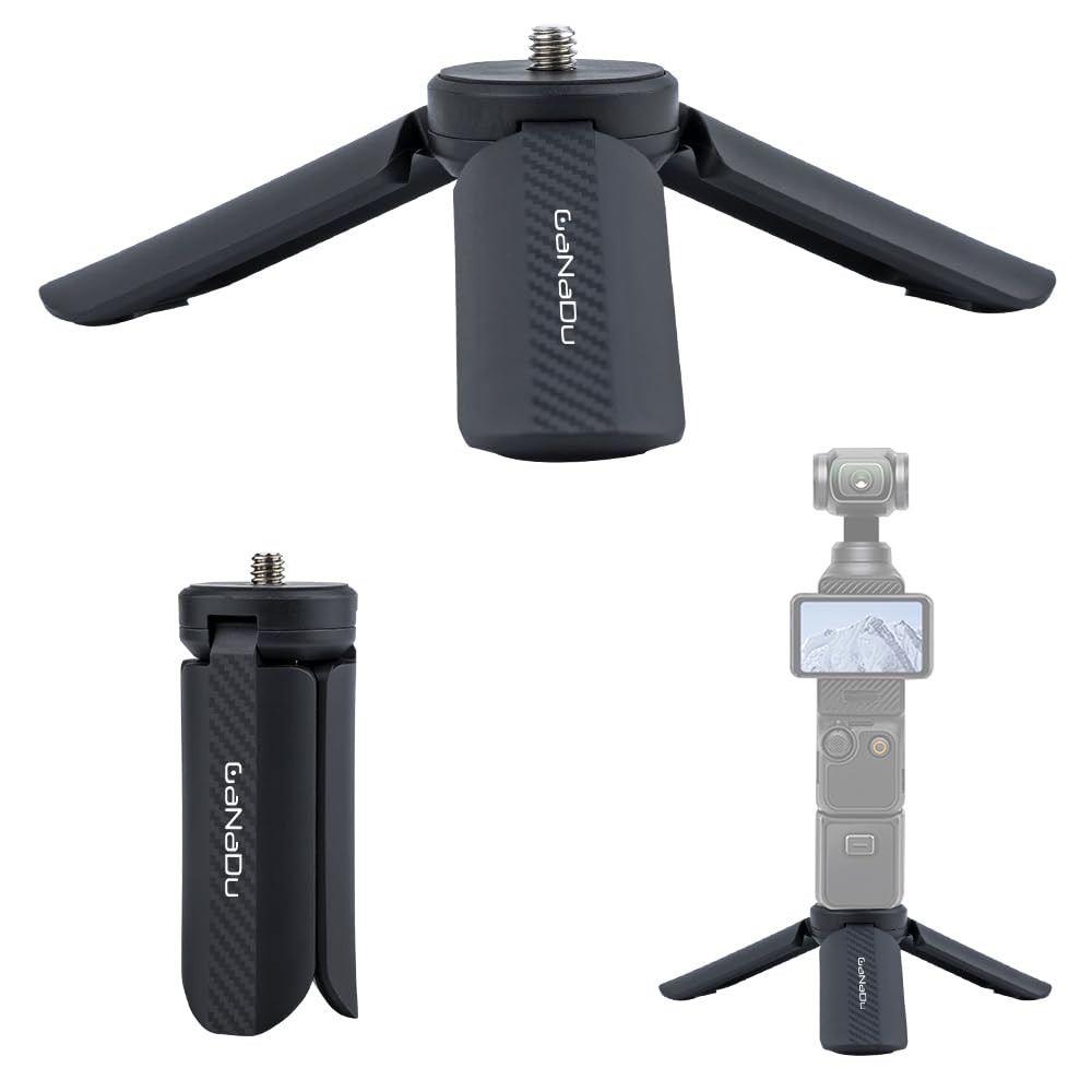 Mini Tripod Compact Desktop Stand with 1 4 Screw Interface Non-Slip Rubber Feet Lightweight Portable Compatible with Smartphones
