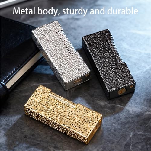 Encendedor clásico de queroseno con diseño mecánico y relieve texturizado 5