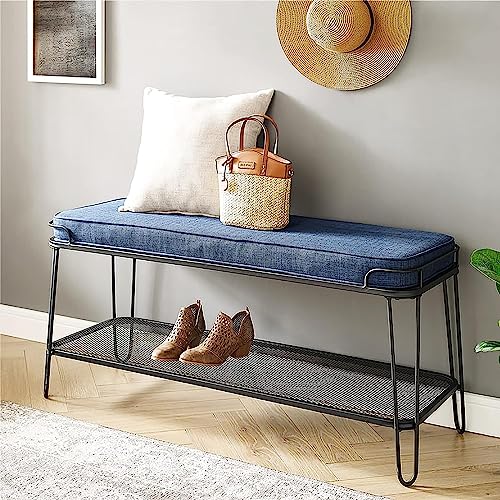 Banc de rangement rembourré pour entrée pour ne plus chercher vos chaussures