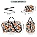 Fashion Leaf Pattern Orange Black Decorative Large Bag Gym Sports Carry with Toiletry Bag for Yoga Multifunctional bulto de para Hombre