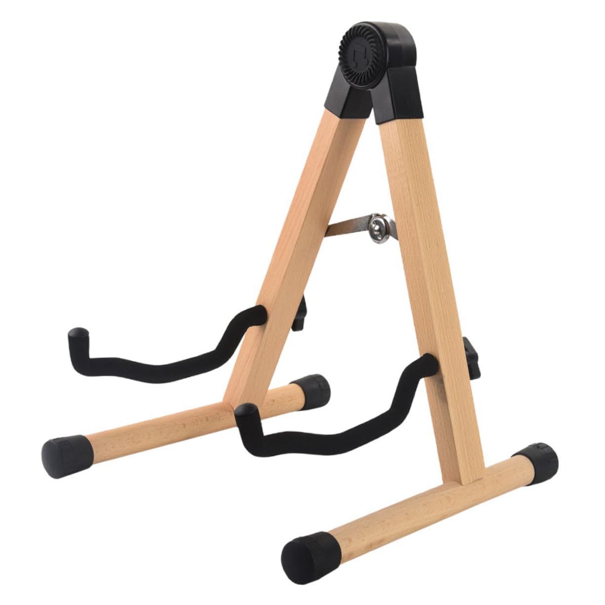 BESTonZON Soporte y Estructura Estable Marrón de Guitarra Portátil de Madera Diseño Plegable para Guitarras Acústicas y Bajos , Adecuado para Músicos