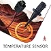 CyperFair 2 PCS Car Outdoor Temperature Sensor, Outer Ambient Air Temperature Sensor and Plug Kit, Replacement OEM# 0075421318 0005428418 5S11829, Compatible with Select Benz Models (Black)
