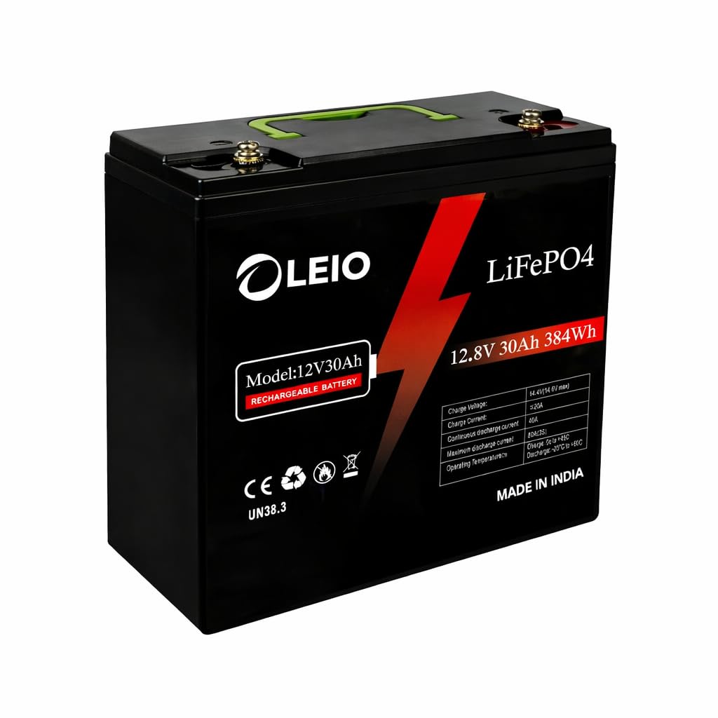 Battery Pack 12V,30A,385Wh,LiFePO4, LFP Cells (32140,15A) Pack,with BMS,A Grade BIS Approved Cells, Battery Terminal with Silicone Wire. Ideal for UPS,Solar, Street Lights,12V Equipments.-image-44