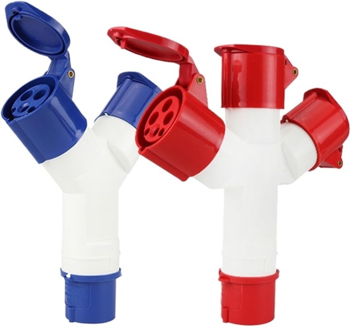 1pc Multi-Functional Industrial 3 Pin 16A 32A Inpute 3 Socket IP67 Waterproof Dustproof IP44 Three-Way Plug Socket