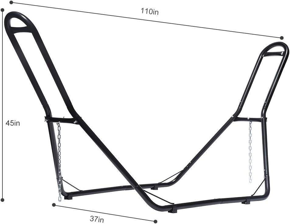 VALLEYRAY Steel Hammock Stand with Carry Bag, Universal Portable Hammock Stand Only, 2 Person Heavy-Duty Hammock Frame Fit for 9-13 Feet Hammocks, for Indoor Outdoor Yard Deck Patio : Patio, Lawn & Garden