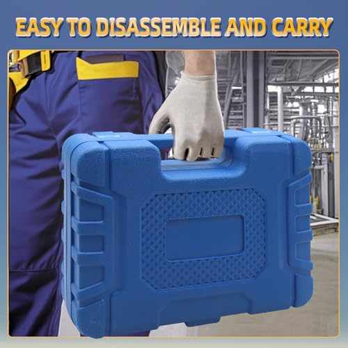 TU-21 Zylinder Leck Tester Kfz-Kit Benzinmotor Kompressionstester Doppelmanometer Leakdown Detector Tool Set für Druckprüfung & Leckrate Test mit Verlängerungsstab, 0-100PSI | 0-7Bar