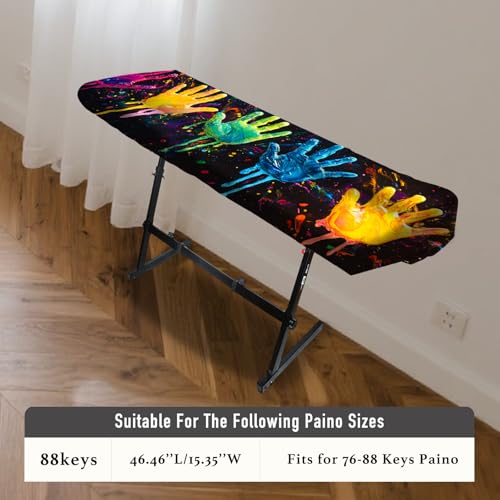 Image of Nuxovilar Handprint Piano Cover Elastic Milk Silk 88 Key