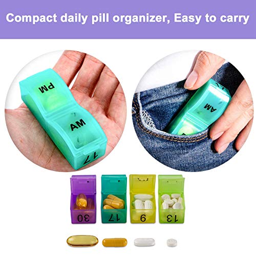 Organizador mensal de comprimidos de grande capacidade com 32 compartimentos