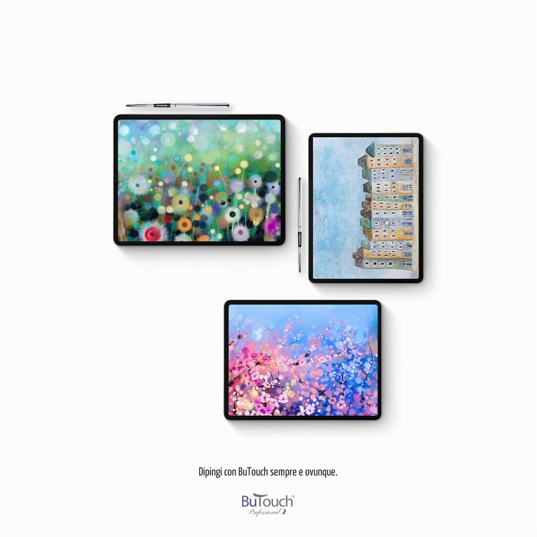 Professionale 2 - Pennino digitale per tablet, iPhone, iPad, laptop, bambini e adulti, senza batteria, senza ricarica, dimensioni compatte, comoda esperienza di disegno