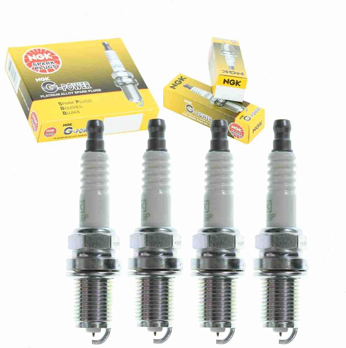 4 pc NGK G-Power Spark Plugs compatible with Mitsubishi Eclipse 2.0L L4 1995-1999