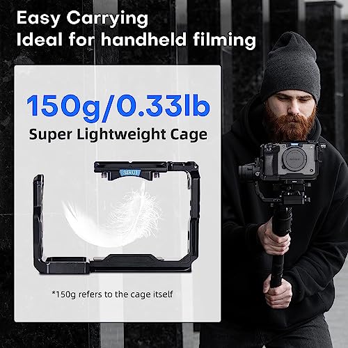 SIRUI FX30 FX3 Camera Cage with HDMI Cable Clamp, 1/4"-20 Threaded Holes, for ARRI 3/8"-16 Locating Holes, NATO Rail - Image 3