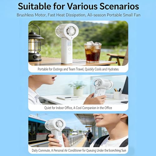 Ventilador de mano recargable contra el calor sofocante con batería de 3000 mAh 3