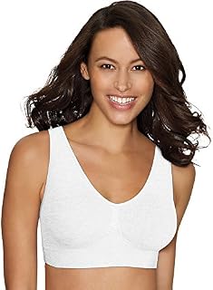 Hanes Get Cozy ComfortFlex Fit Wirefree Bra, White, 2XL