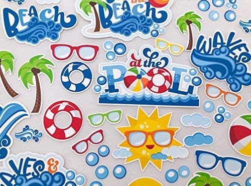 Paper Die Cuts - Summer Basics - Over 60 Cardstock Scrapbook Die Cuts - By Miss Kate Cuttables #TOP3